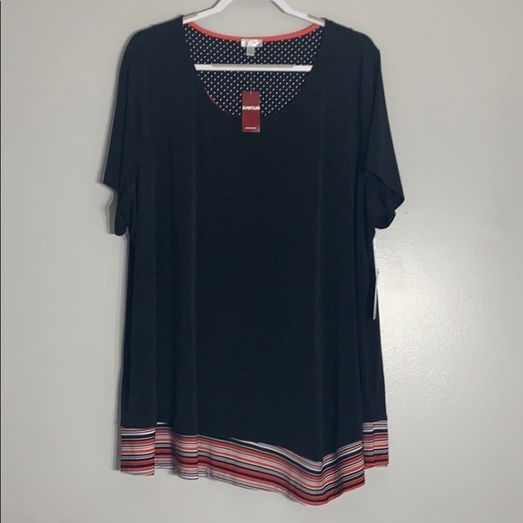 Avenue VIP Knits Short Sleeve Loose top plus 28 women’s New with tags - Picture 2 of 6